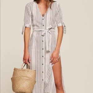 Reformation long linen dress